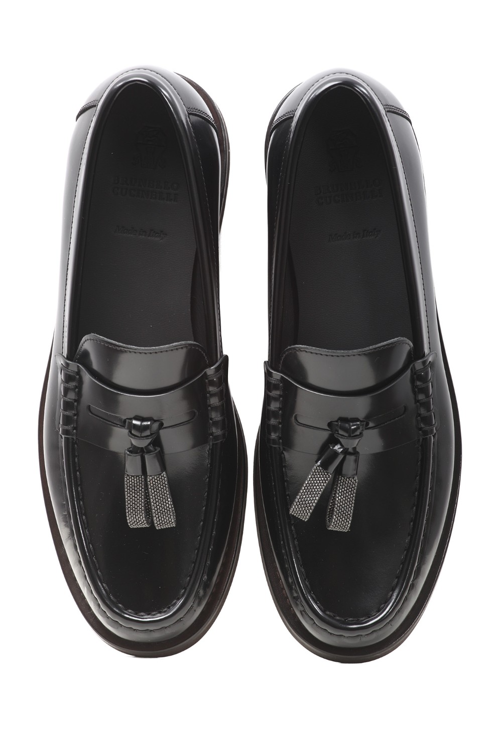 shop BRUNELLO CUCINELLI  Mocassino: Brunello Cucinelli "Penny" loafer in vitello Minimal con Shiny Tassels.
Fodera in pelle.
Suola in micro leggero.
Decorazione in monile Nickel-free.
Composizione: 100% PELLE DI VITELLO.
Made in Italy.. MZVNG2739-C101 number 2822400